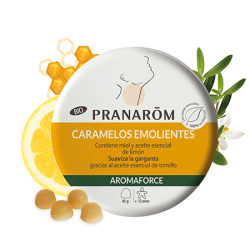 Pranarom Aromaforce Caramelos Emolientes Miel y Limón BIO (45 gr) | Farmacia Tuset