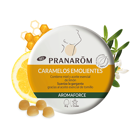 Pranarom Aromaforce Caramelos Emolientes Miel y Limón BIO (45 gr) | Farmacia Tuset