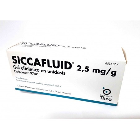 Siccafluid 2.5 mg/g Gel Oftálmico (60 monodosis) | Farmacia Tuset