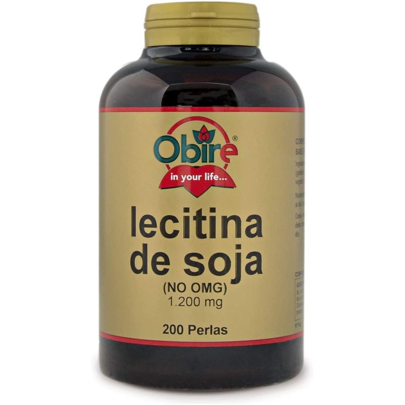Obire Lecitina de Soja 1200mg 200 perlas | Farmacia Tuset