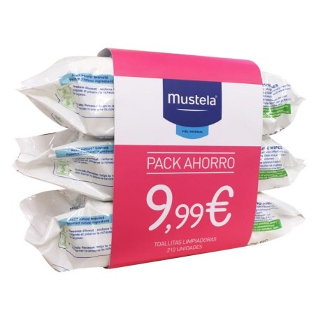 Mustela Pack Toallitas Limpiadoras (3 x 70 ud) | Farmacia Tuset