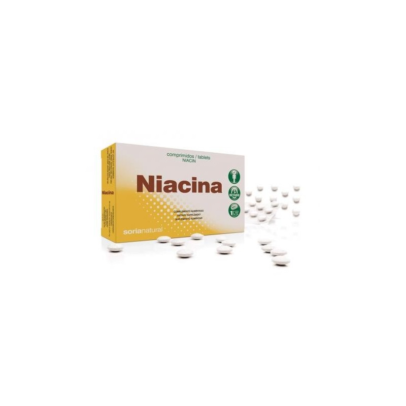 Soria Natural Niacina (vit. B3) 48 comprimidos retard | Farmacia Tuset