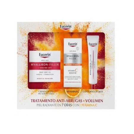 Eucerin Hyaluron Filler-Vol crema sia Piel seca -Vit C|Farmacia Tuset