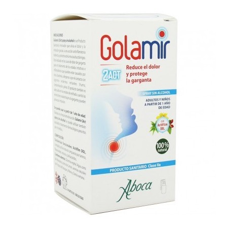 Aboca Golamir 2ACT Spray sin Alcohol (30 ml) | Farmacia Tuset