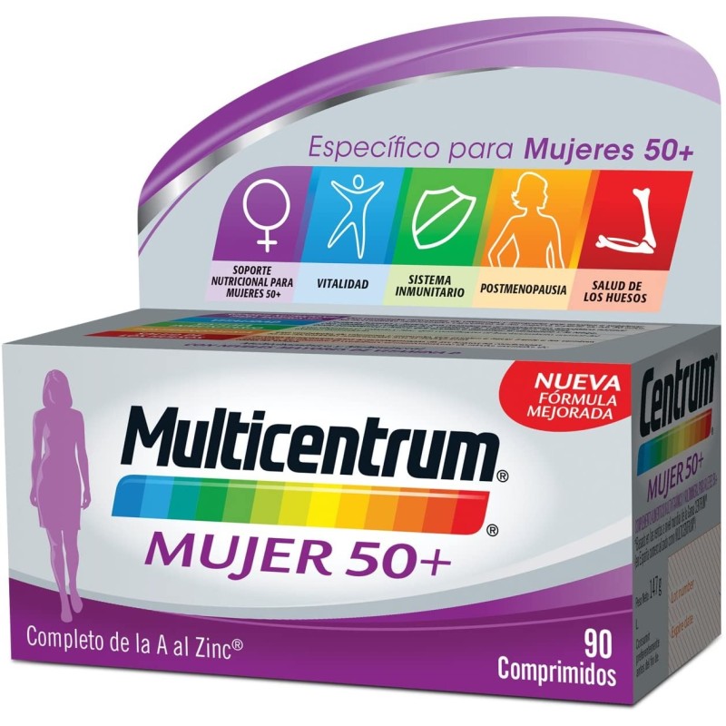 Multicentrum Mujer 50+ (90 comp) | Farmacia Tuset