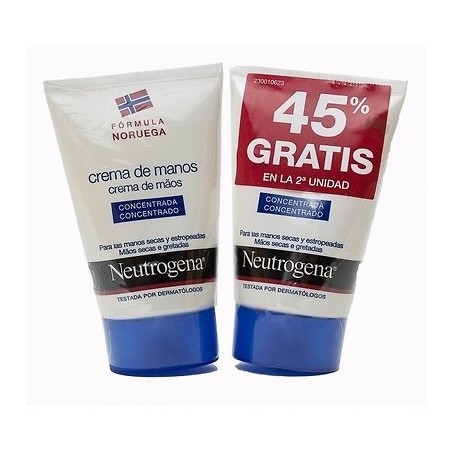 Neutrogena crema de manos duplo (45% dto 2ªunidad).Farmacia Tuset