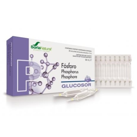 Soria Natural Glucosor Fosforo 28 ampollas | Farmacia Tuset