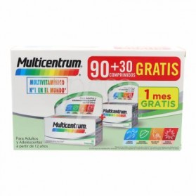 MULTICENTRUM 90 + 30 COMPRIMIDOS PACK PROMOCIONAL|Farmacia Tuset