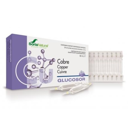 Soria Natural Glucosor Cobre 28 ampollas | Farmacia Tuset