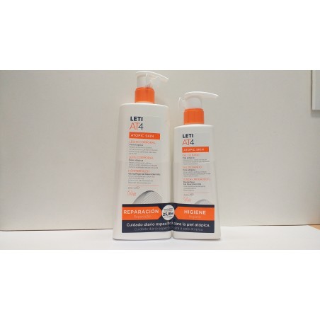 Leti AT4 piel atópica leche corporal 500ml+gel 250ml|Farmacia Tuset