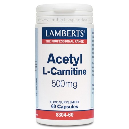 Lamberts Acetil L-Carnitina 500mg (60 cápsulas) | Farmacia Tuset