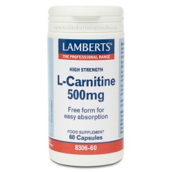 Lamberts L- Carnitina 500mg 60 cápsulas| Farmacia Tuset