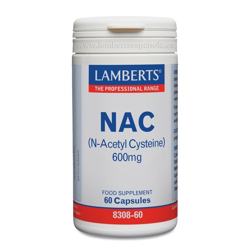 Lamberts Nac (N-Acetil cisteína) 600mg 60 cápsulas | Farmacia Tuset