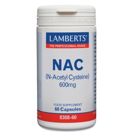 Lamberts Nac (N-Acetil cisteína) 600mg 60 cápsulas | Farmacia Tuset