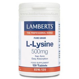Lamberts L-Lisina 500mg 120 tabletas| Farmacia Tuset