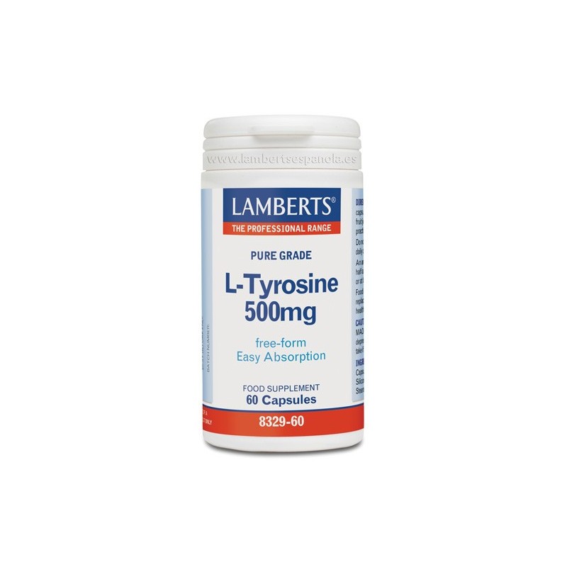 Lamberts L-Tirosina 500mg 60 cápsulas| Farmacia Tuset