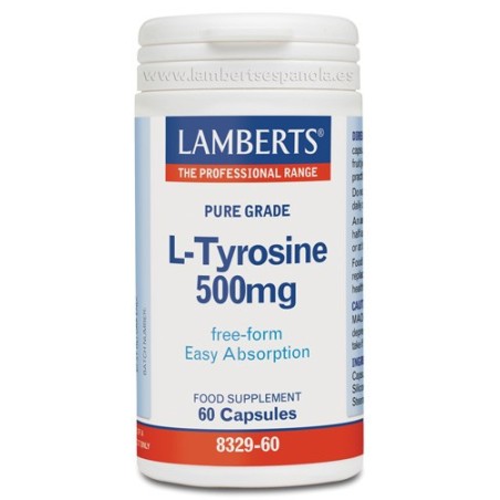 Lamberts L-Tirosina 500mg 60 cápsulas| Farmacia Tuset