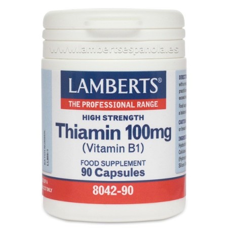 Lamberts Tiamina (Vitamina B1) 100mg 90 cápsulas.|Farmacia Tuset