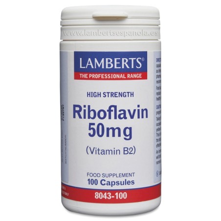 Lamberts Riboflavina (Vitamina B2) 50mg 100cap.|Farmacia Tuset