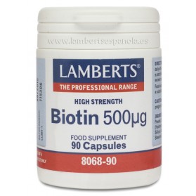 Lamberts Biotina 500mcg (90 cápsulas) | Farmacia Tuset
