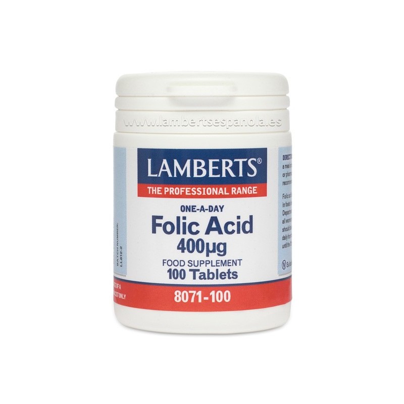 Lamberts Acido Folico 400mcg 100 tabletas | Farmacia Tuset