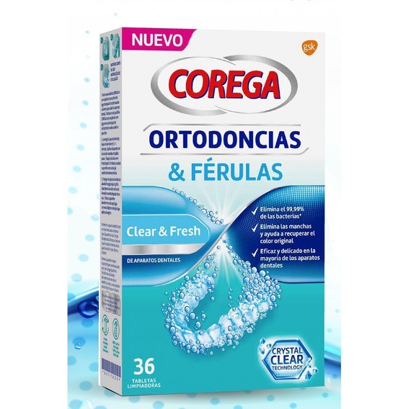 Corega Ortodoncias & Ferulas 36 tabletas.| Farmacia Tuset