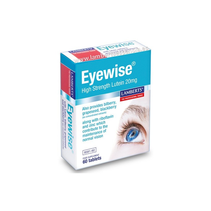 Lamberts Eyewise 20MG de luteína 60 tabletas | Farmacia Tuset