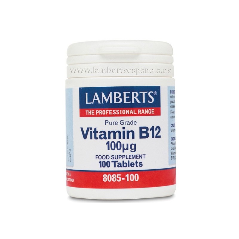 Lamberts Vitamina B12 100 mcg 100 tabletas| Farmacia Tuset.