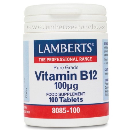 Lamberts Vitamina B12 100 mcg 100 tabletas| Farmacia Tuset.