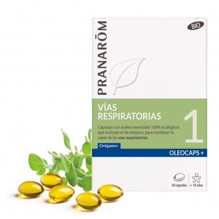 Pranarom Oleocaps 1 Vías Respiratorias BIO (30 cápsulas) | Farmacia Tuset