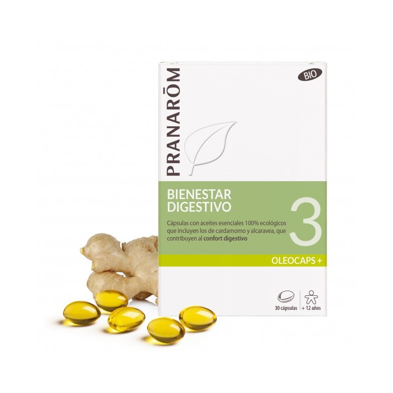 Pranarom Oleocaps 3 Bienestar Digestivo BIO (30 caps) | Farmacia Tuset