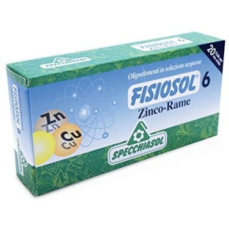 Specchiasol Fisiosol 6 Zinc-Cobre (20 amp) | Farmacia Tuset