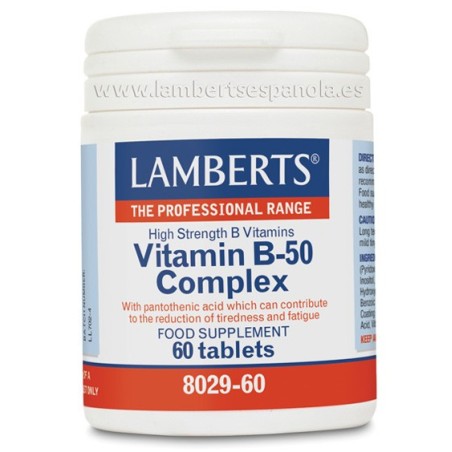  Lamberts Complejo Vitamina B-50 60 tabletas| Farmacia Tuset