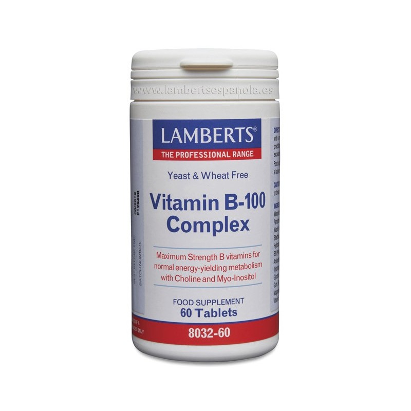 Lamberts Complejo Vitamina B100 60 tabletas |Farmacia Tuset