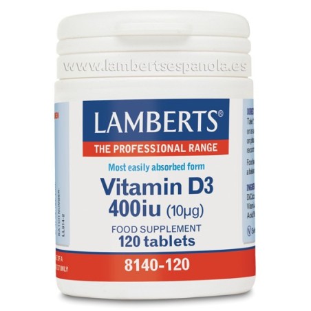 Lamberts Vitamina D3 400UI(10 mcg) 120 tabletas | Farmacia Tuset