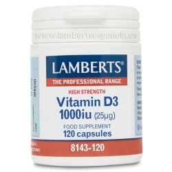 Lamberts Vitamina D3 1000UI 120 cápsulas | Farmacia Tuset