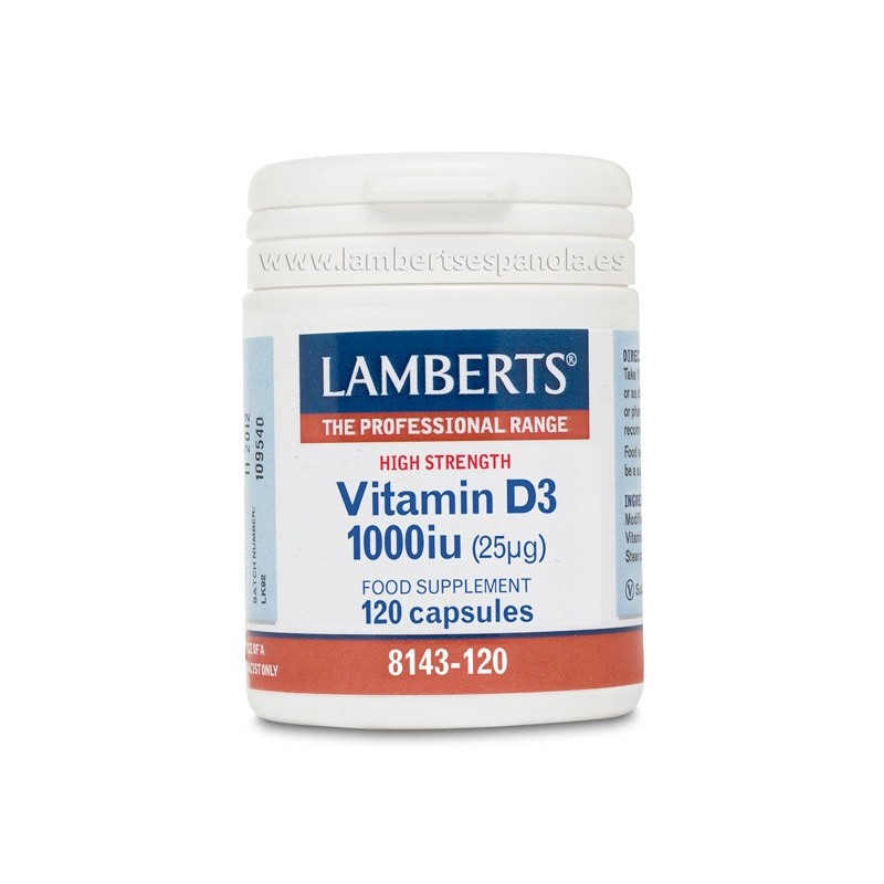 Lamberts Vitamina D3 1000UI 120 cápsulas | Farmacia Tuset