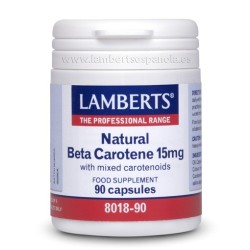 Lamberts Beta Caroteno Natural 15mg (90 cápsulas) | Farmacia Tuset