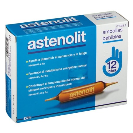 Astenolit (12 ampollas bebibles) | Farmacia Tuset