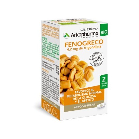 Arkopharma Arkocapsulas Fenogreco BIO (40 caps) | Farmacia Tuset