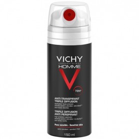 Vichy Homme Desodorante Antitranspirante 72h Triple Difusión (150 ml) | Farmacia Tuset