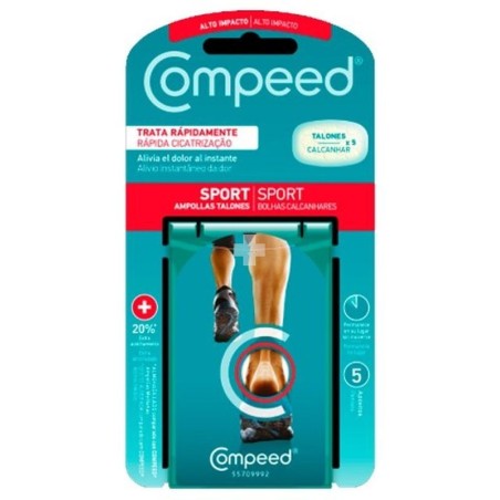 Compeed Sport Ampollas Talones Medianas (5 ud) | Farmacia Tuset