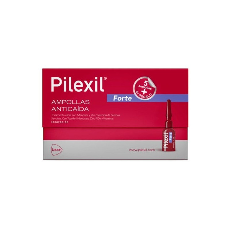 Pilexil Forte Ampollas Anticaída (15 ampollas + 5 de regalo) | Farmacia Tuset