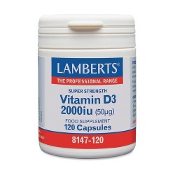 Lamberts Vitamina D3 2000UI 120 cápsulas | Farmacia Tuset