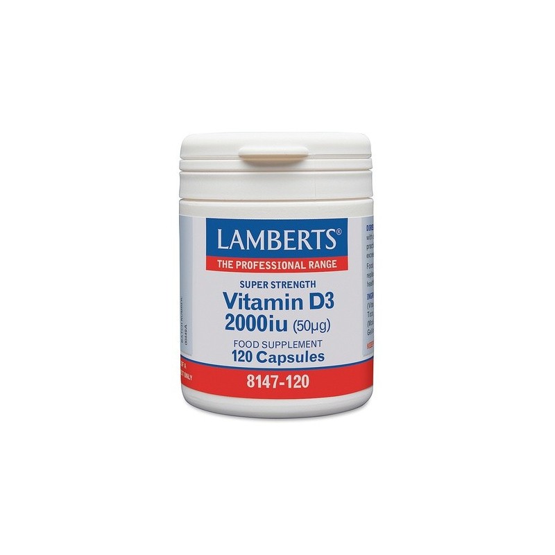 Lamberts Vitamina D3 2000UI 120 cápsulas | Farmacia Tuset