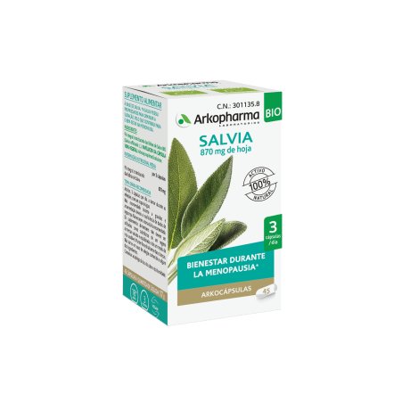 Arkopharma Salvia 45 cápsulas | Farmacia Tuset
