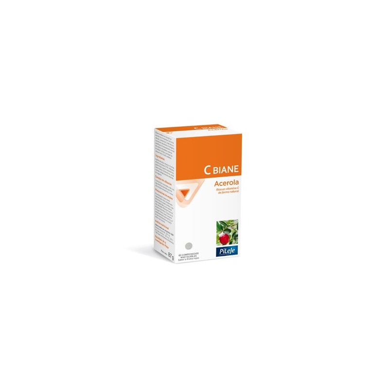 Pileje C-Biane Acerola (60 comprimidos masticables) | Farmacia Tuset