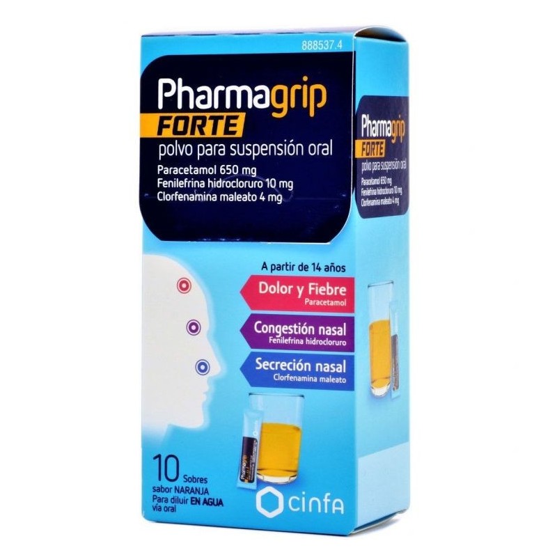 Pharmagrip Forte (10 sobres) | Farmacia Tuset