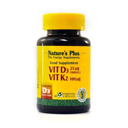 Natures Plus Vit D3 + Vit K2 (90 cápsulas) | Farmacia Tuset