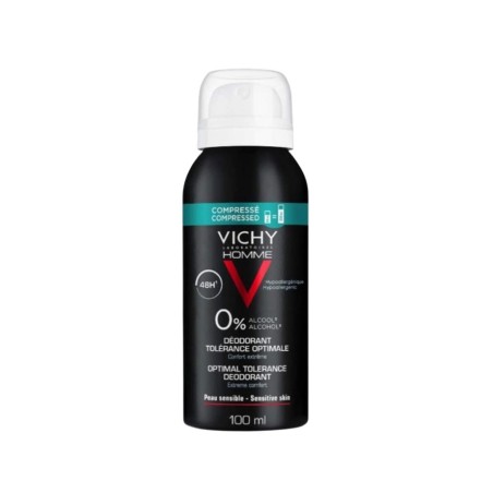 Vichy Homme Desodorante Tolerancia Óptima 48h Spray 100ml | Farmacia Tuset